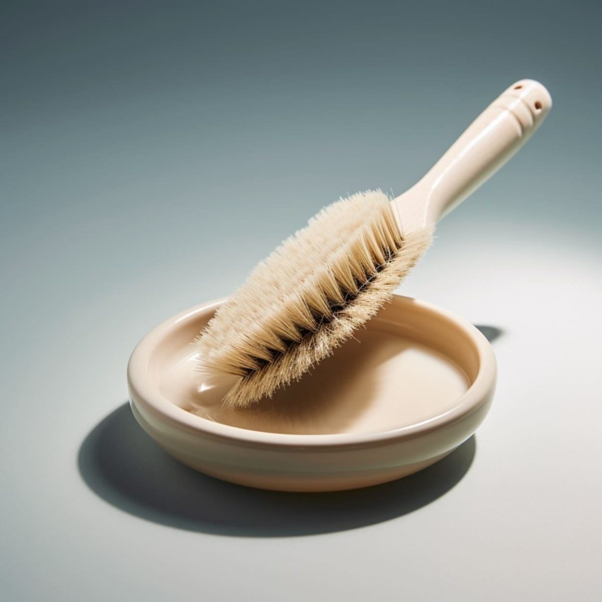 Dish Brush on a Blue Background