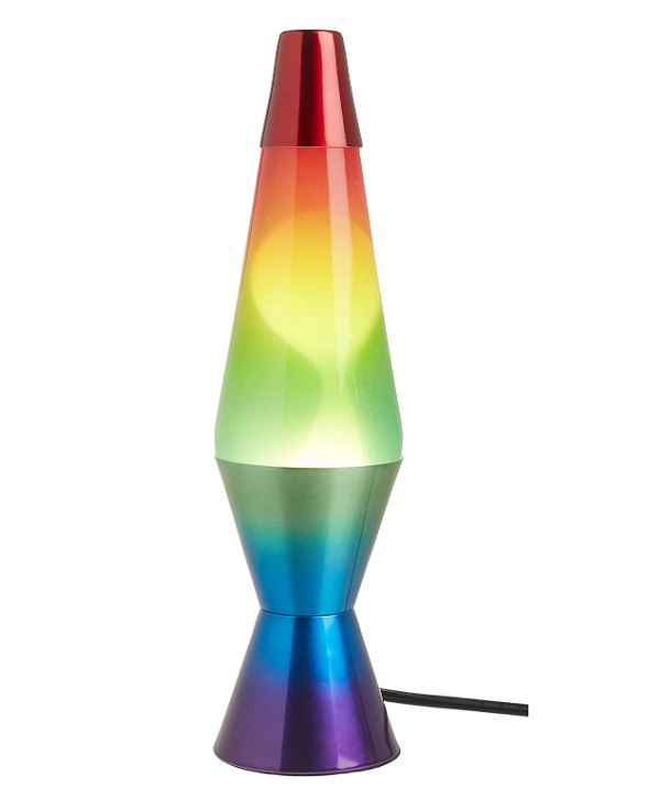 Lava Lamp With White Wax Tri Colored