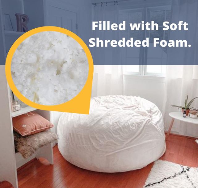 Bean Bag Chair Made of Shredded Foam