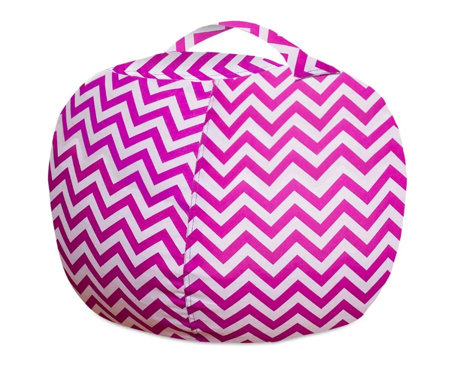 White and Pink Bean Bag