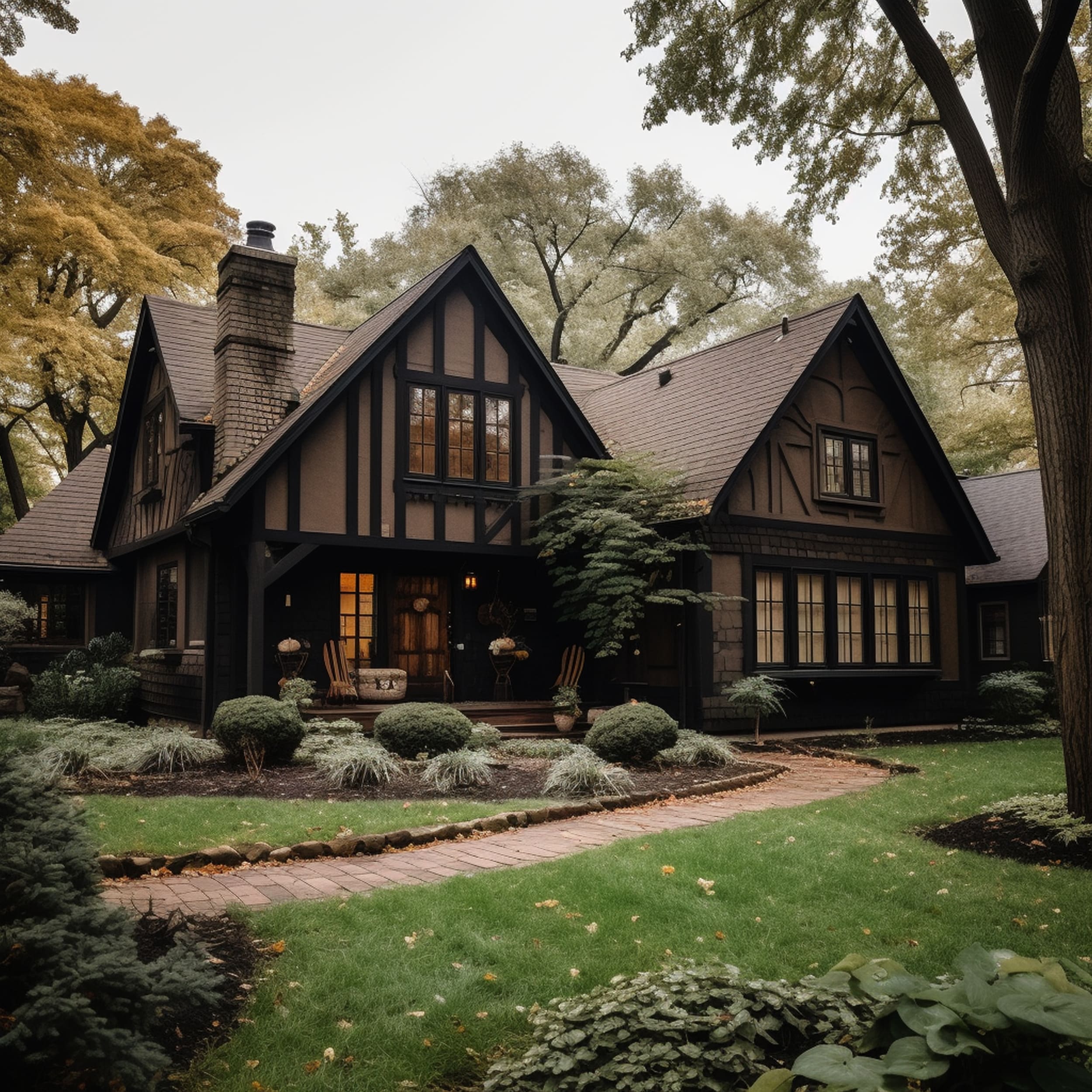 A Brown House With a Couple Roof