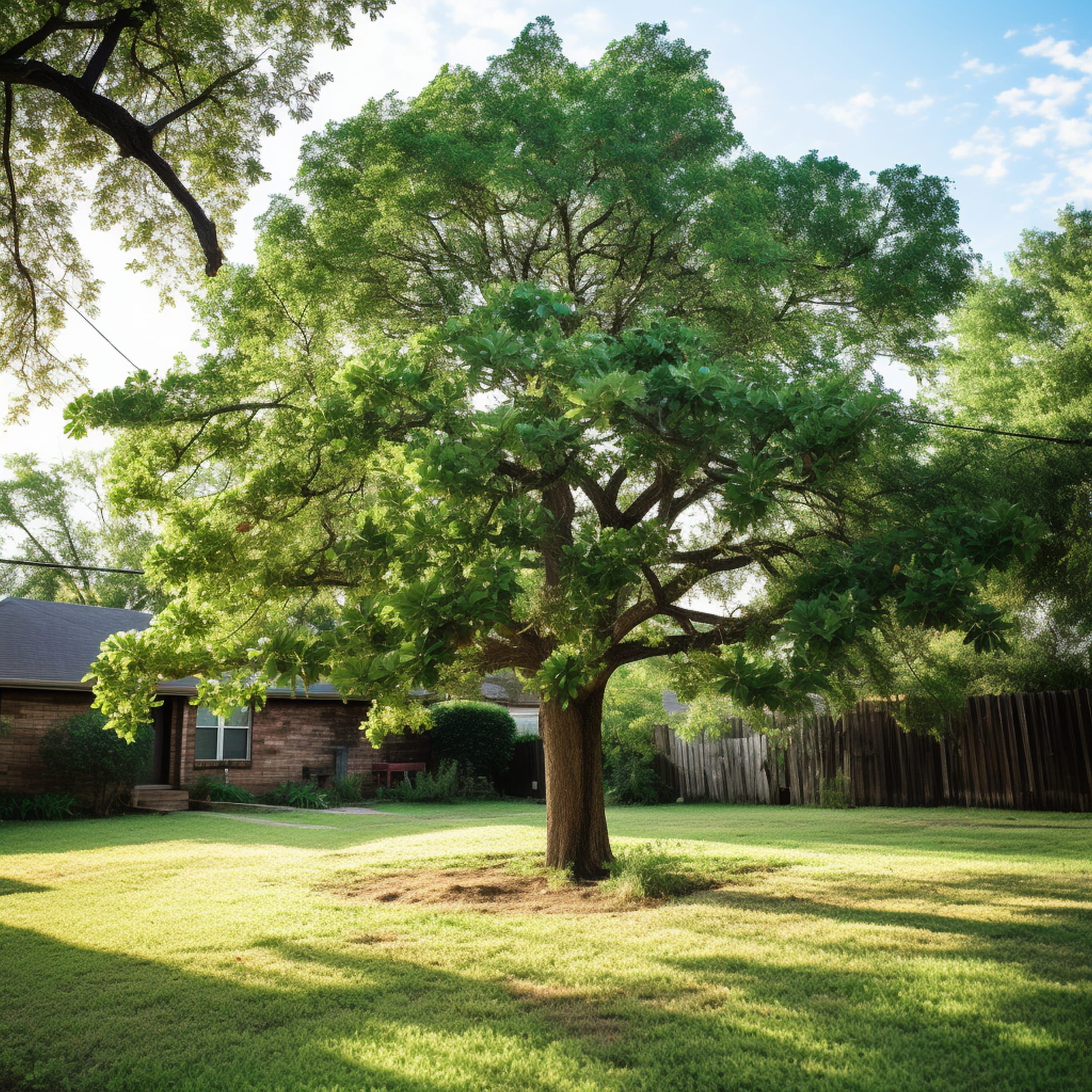 A Pecan Tree in a Yard