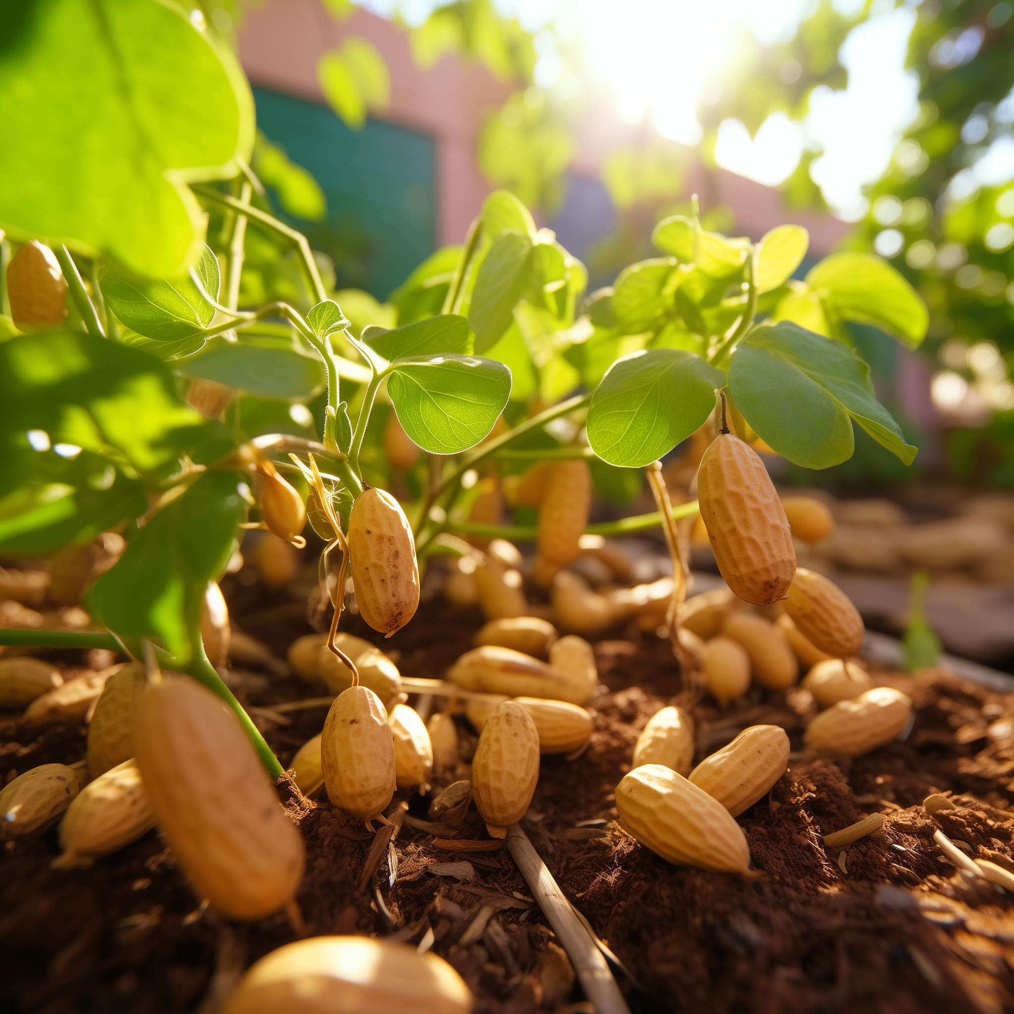 Peanuts Growing in a Garden