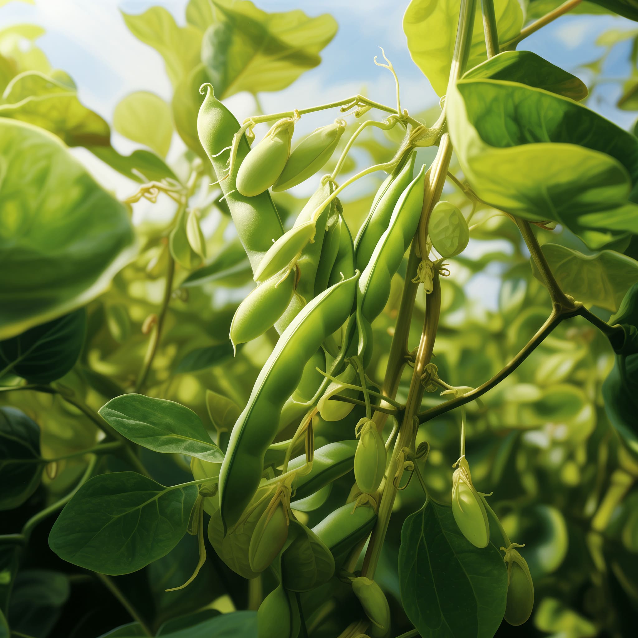 Soybeans in a Garden