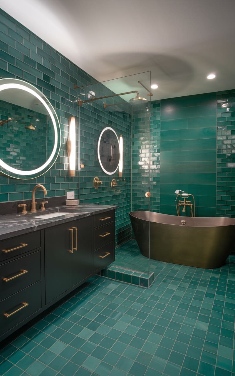 150 Emerald Green Bathrooms
