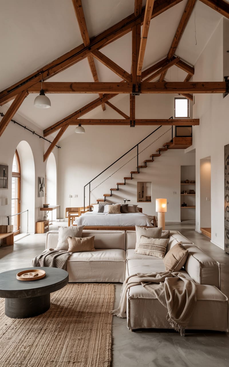 Modern Scandinavian Loft with an Open-Concept Layout