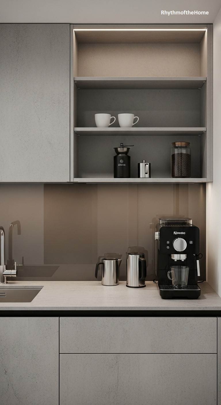 Textured Minimalism Coffee Bar