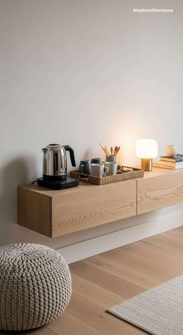 The Minimalist Floating Coffee Bar
