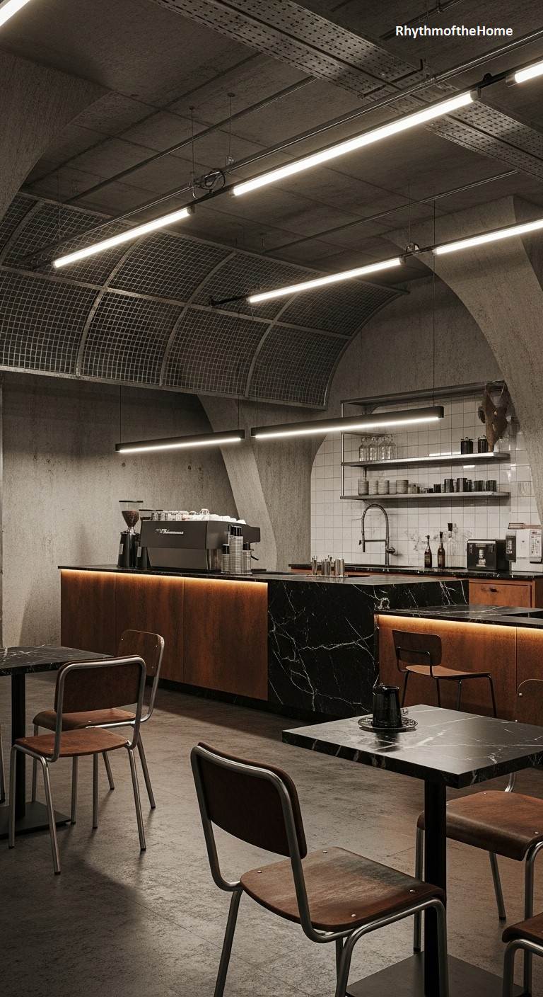 The Understated Brutalist Coffee Bar