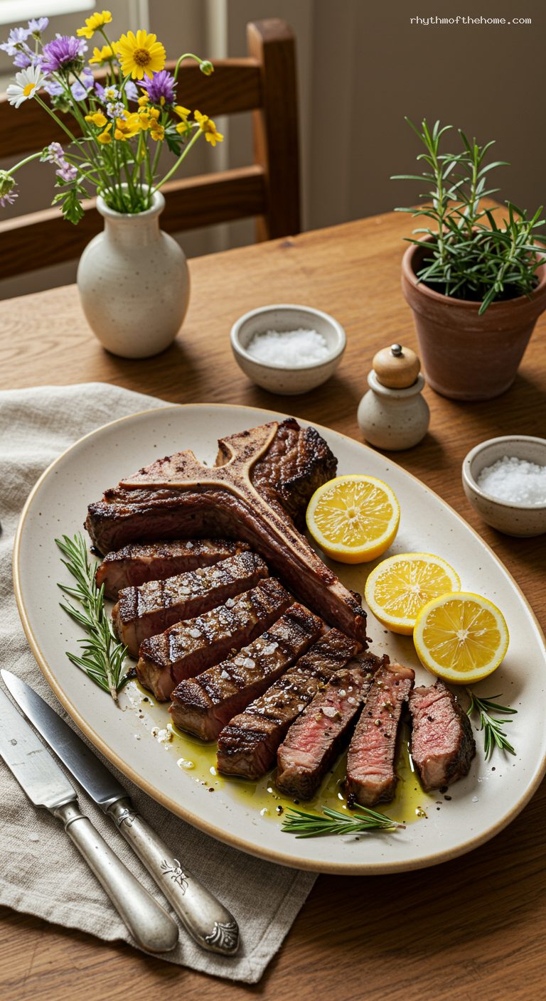 Bistecca alla Fiorentina with Charred Crust and Rare Center