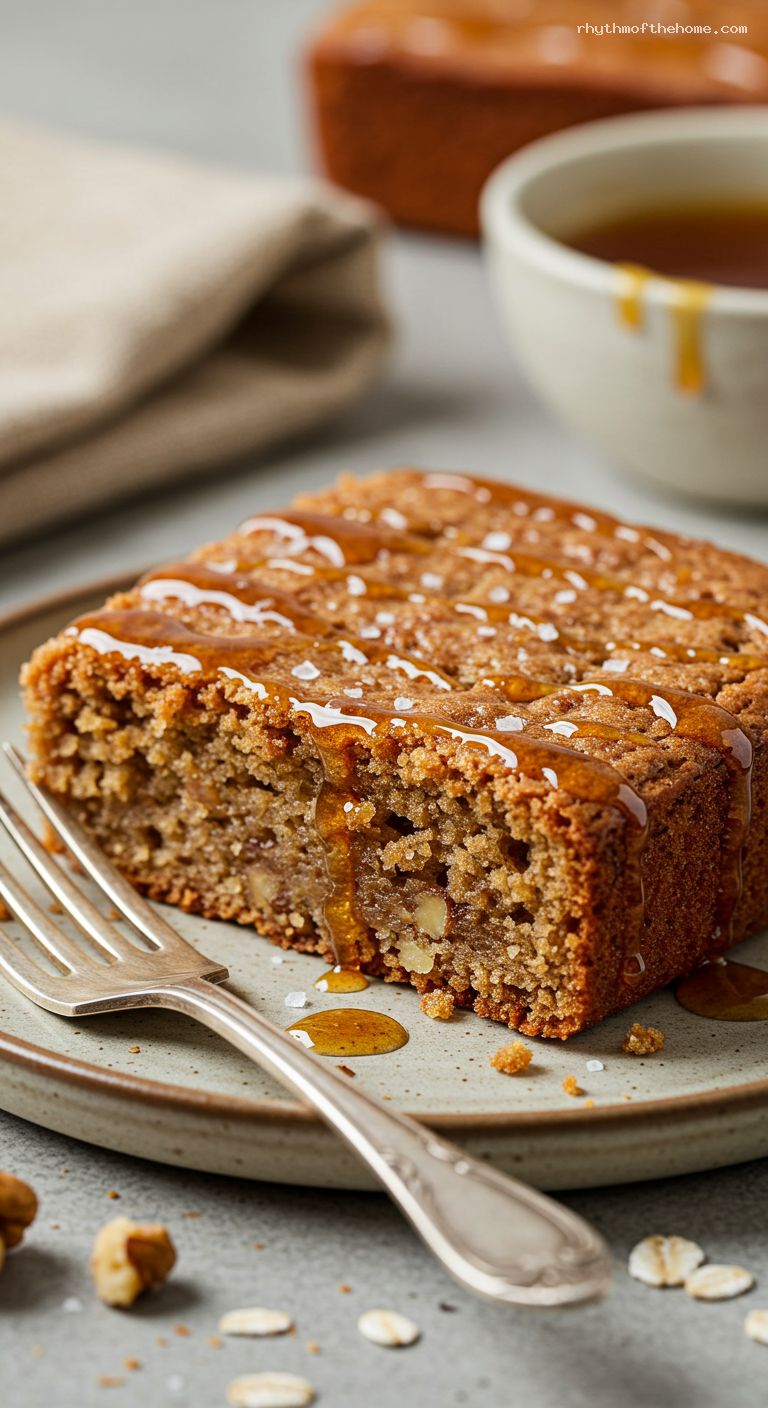 Brown Butter Maple-Walnut Blondies with Maple Glaze – Closeup