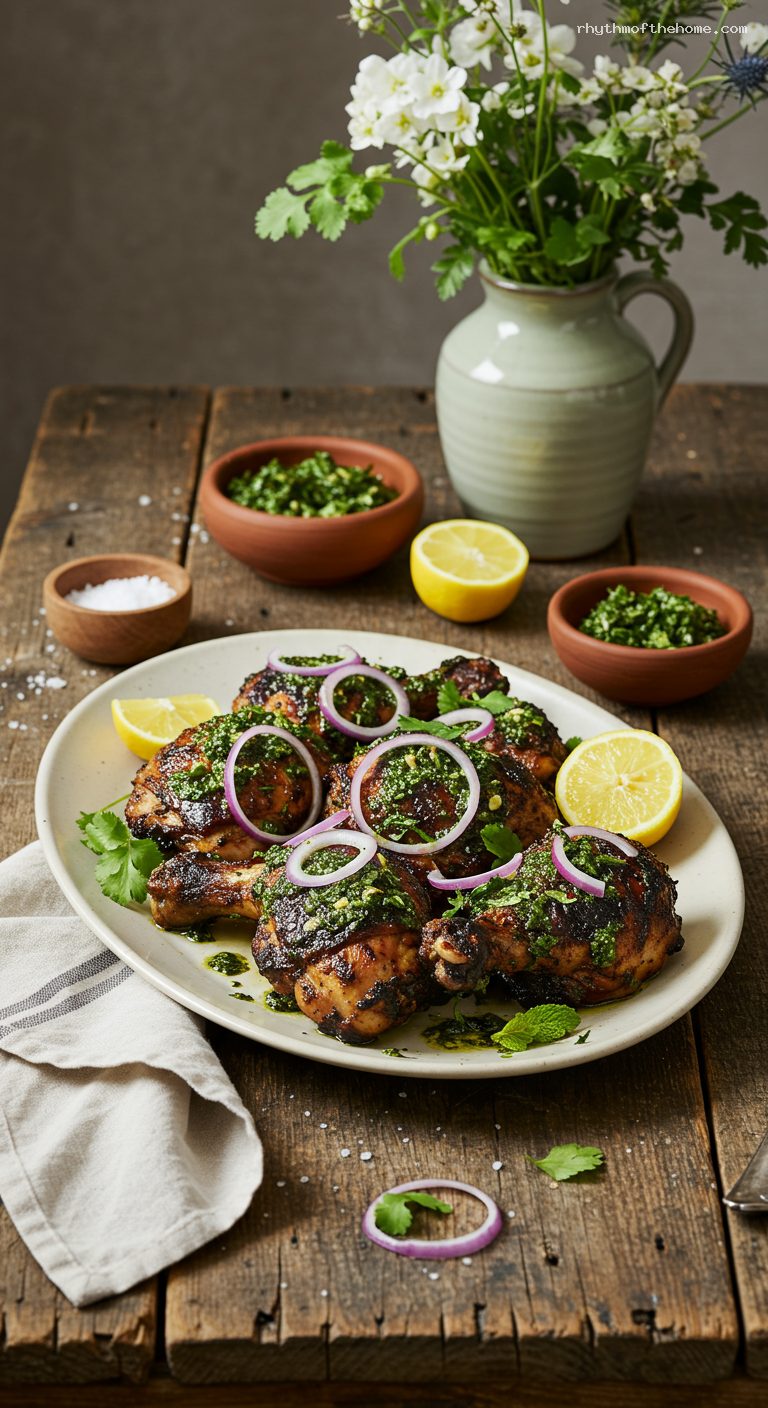 Chicken Cafreal (Goan Green Masala Chicken)