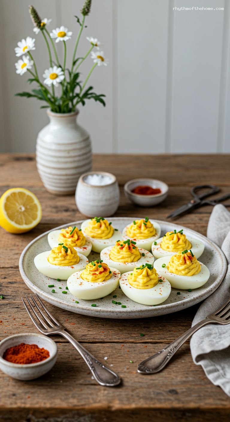 Classic Deviled Eggs with Dijon and Relish
