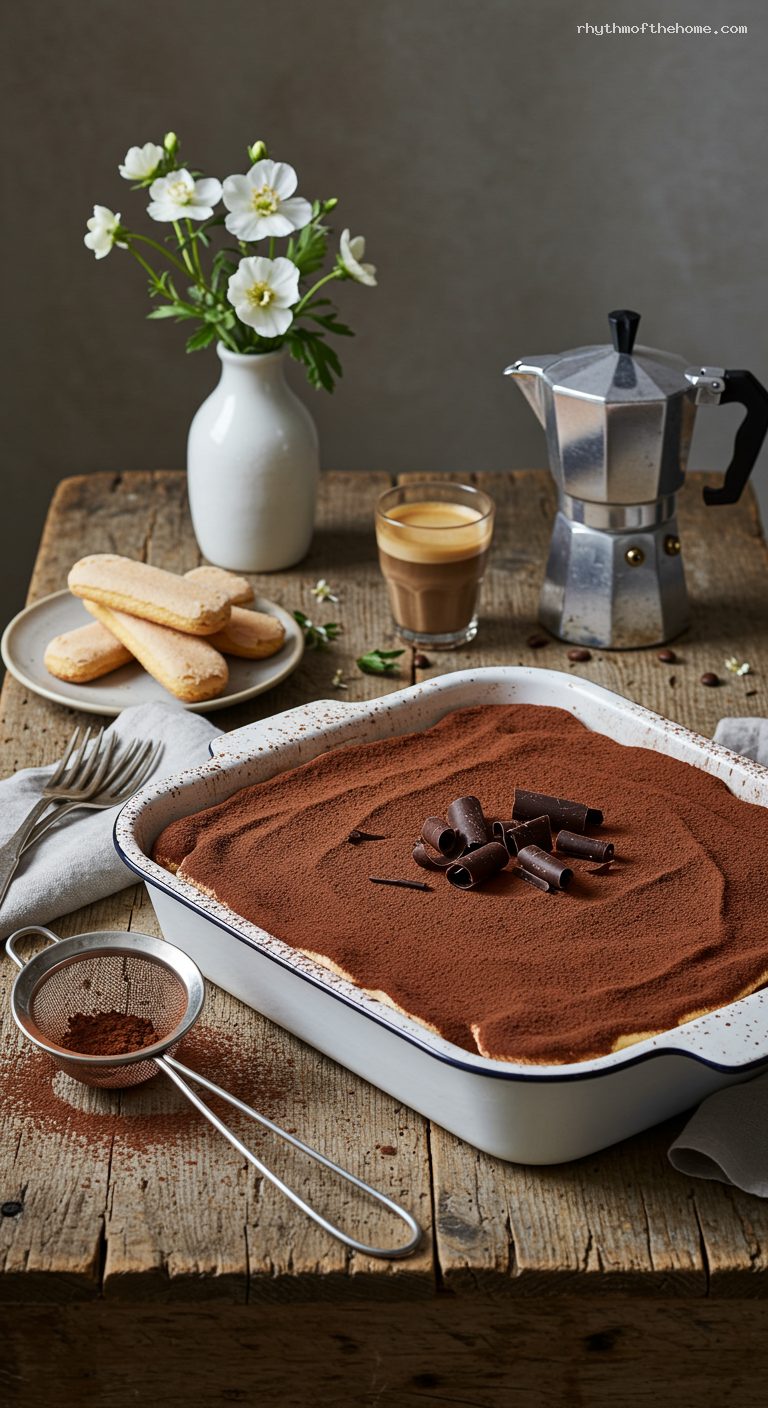 Classic Tiramisu with Espresso-Soaked Ladyfingers