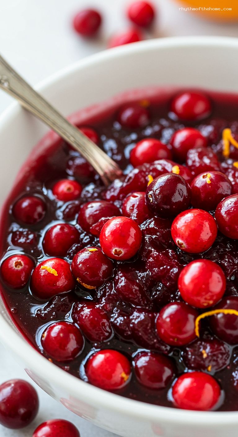 Classic Whole-Berry Cranberry Sauce – Closeup