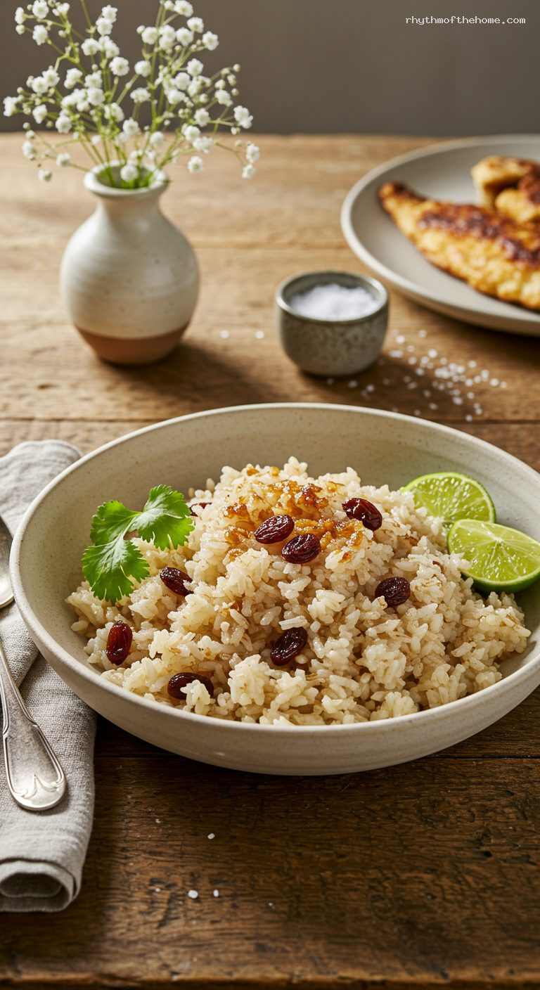 Coastal Arroz con Coco (Titoté) with Raisins