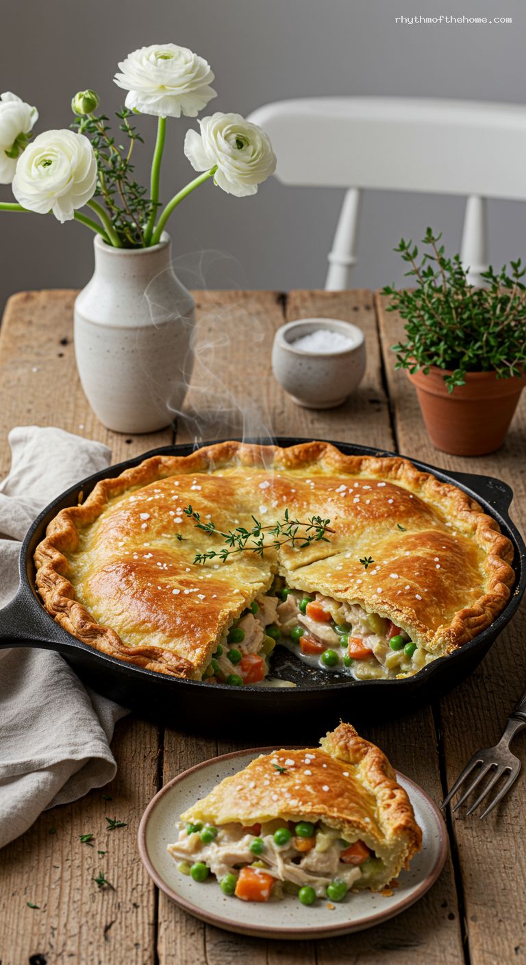 Creamy Chicken Pot Pie with Flaky Butter Crust