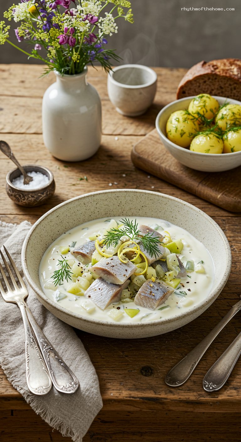 Creamy Herring with Apple, Onion, and Dill