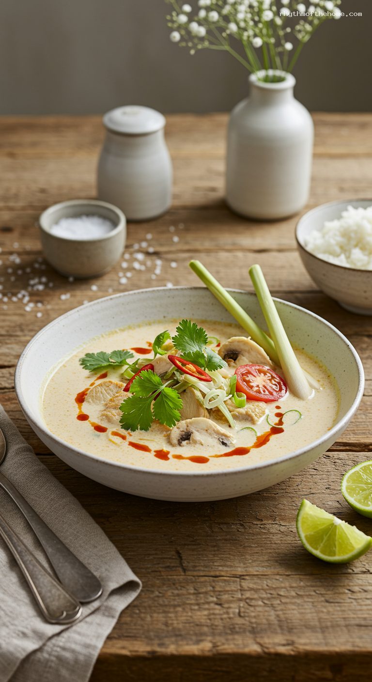 Creamy Tom Kha Gai Coconut Chicken Soup