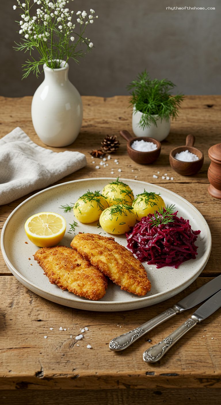 Crisp-Fried Christmas Eve Carp with Beets and Potatoes