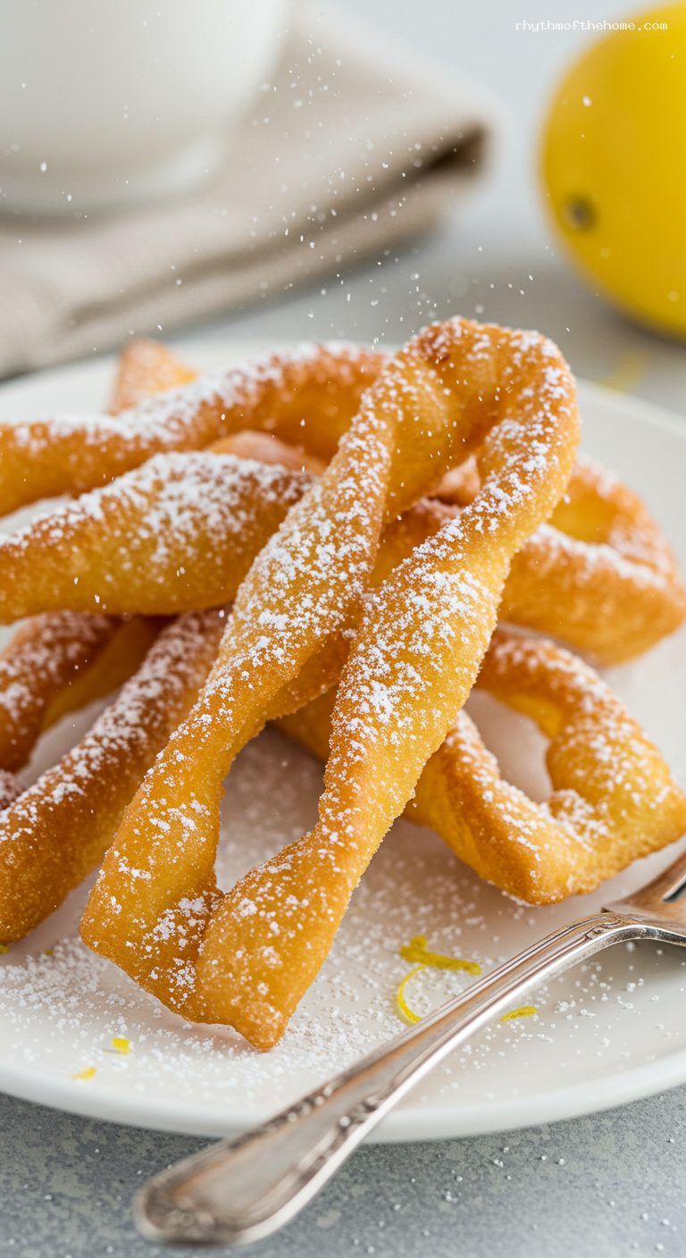 Crispy Faworki: Light, Twisted Polish Pastries – Closeup