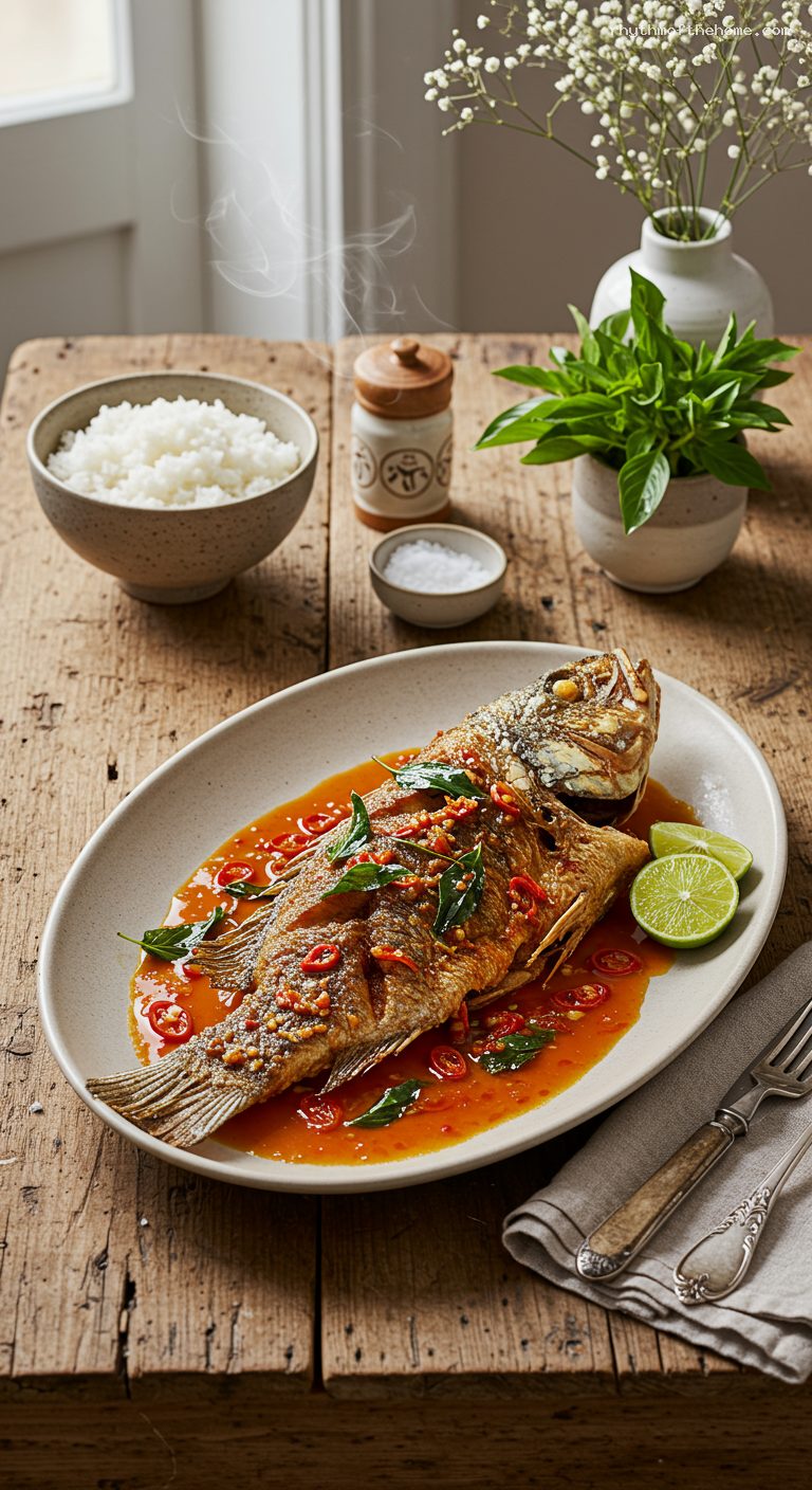 Crispy Fried Fish with Chili Tamarind Sauce