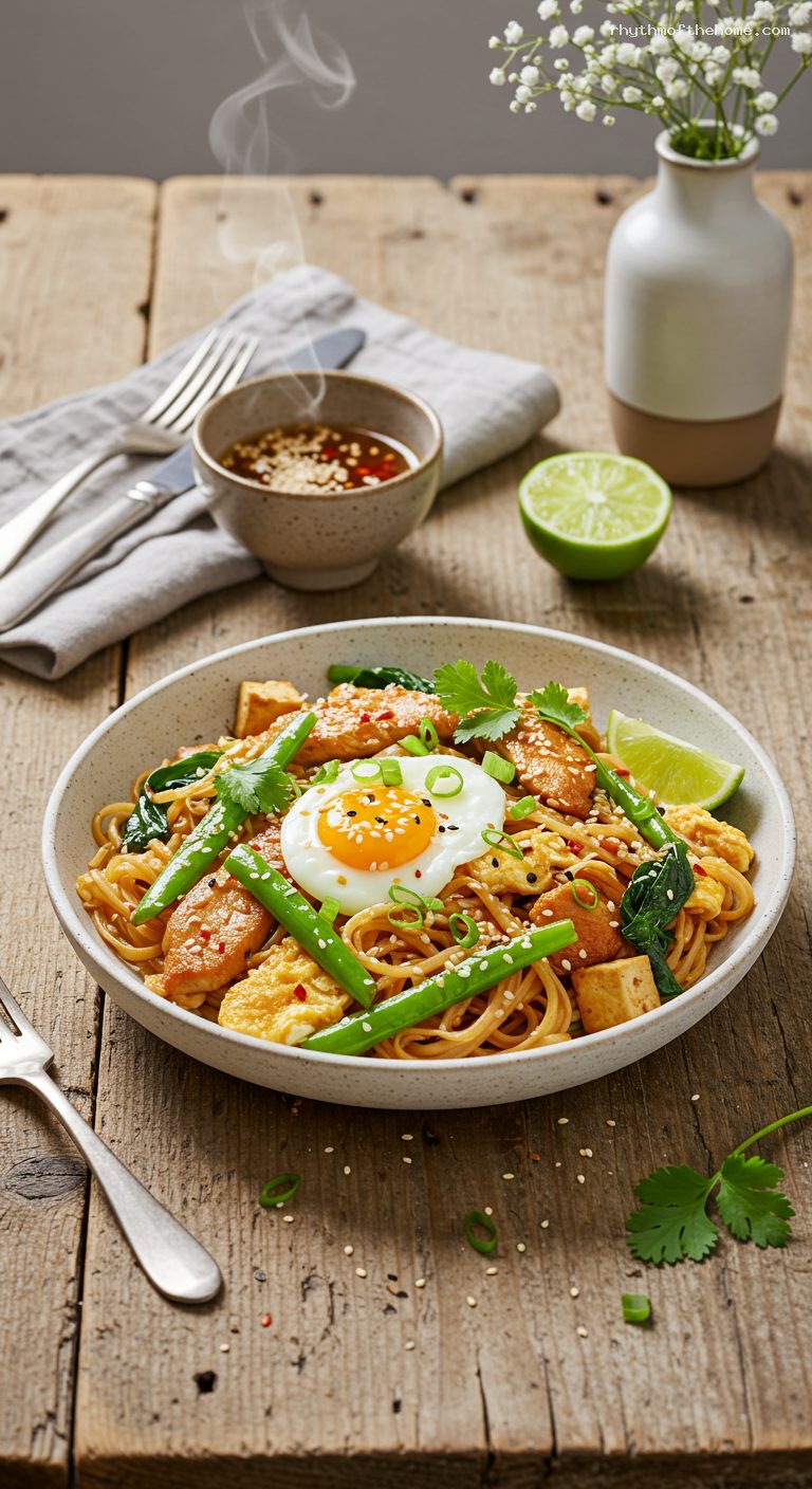 Dry Thai Suki Stir-Fry with Spicy Sesame Chili Dip