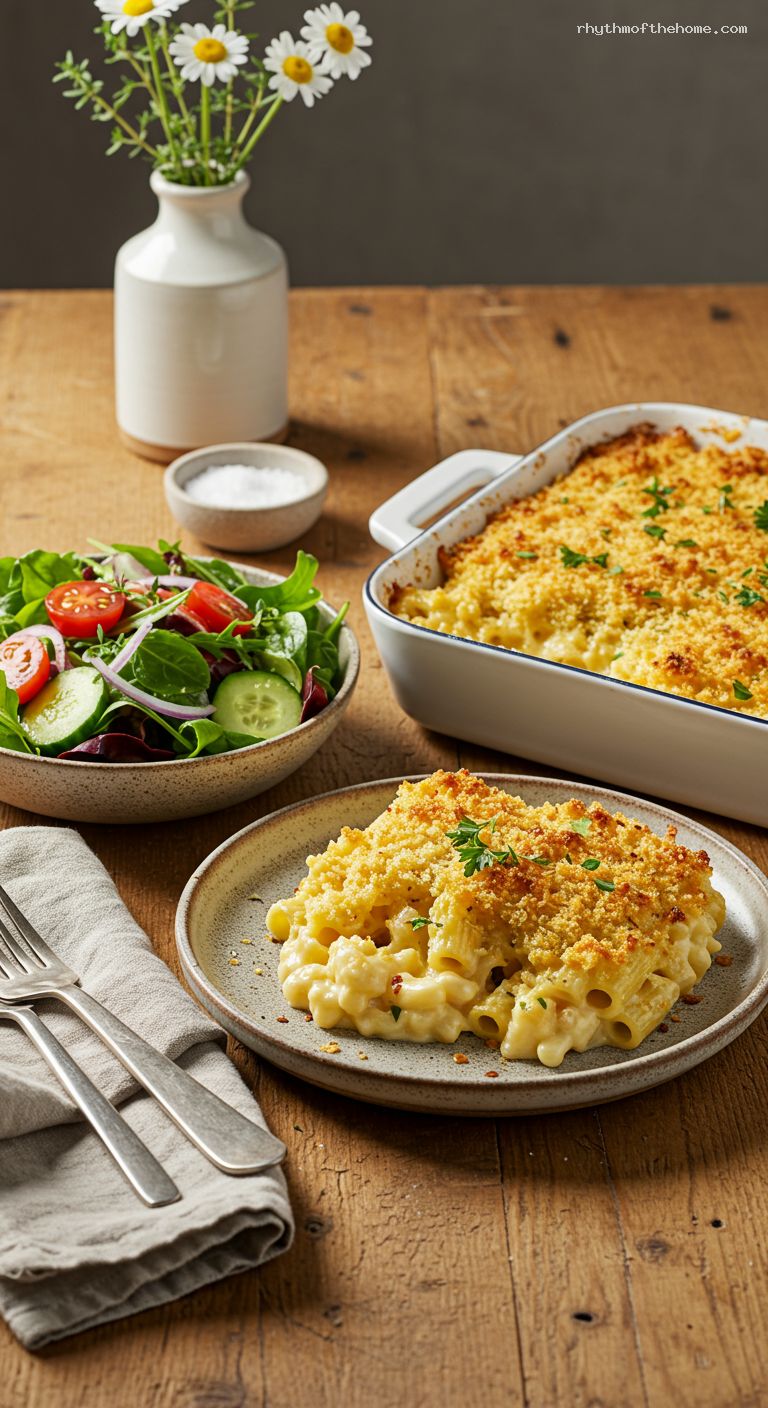 Extra-Creamy Three-Cheese Baked Mac and Cheese