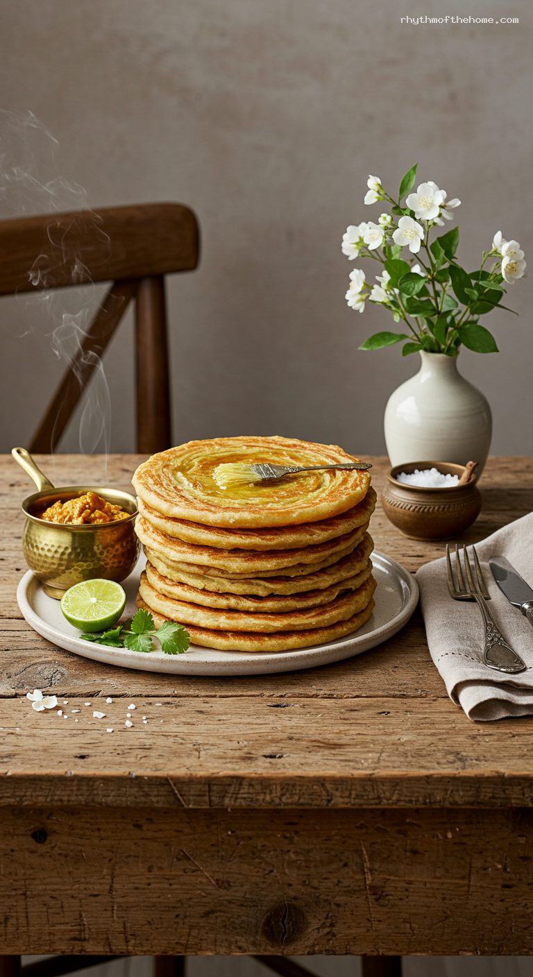 Flaky Malabar Parotta (Kerala Layered Flatbread)