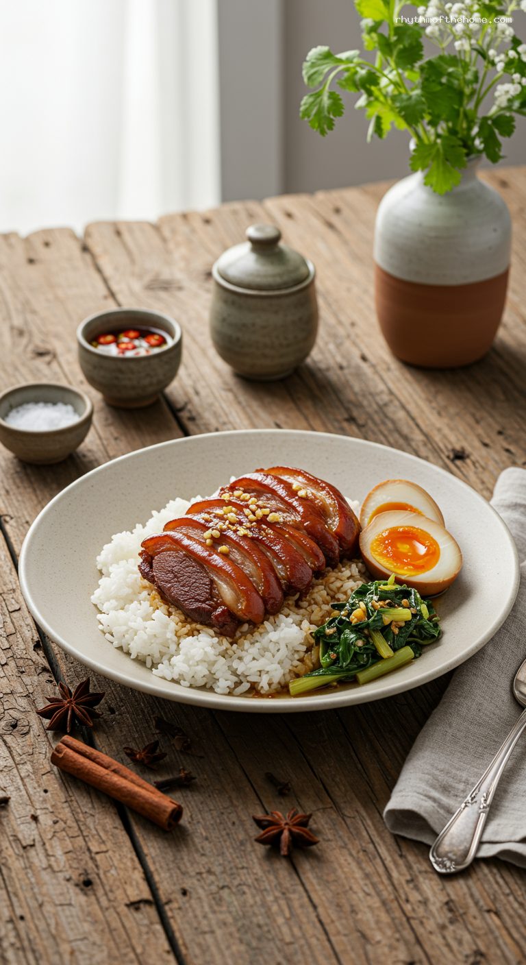 Khao Kha Moo: Thai Braised Pork Leg Over Rice