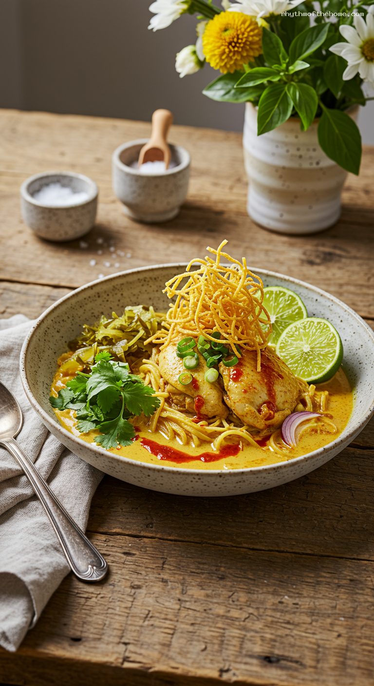 Khao Soi Gai: Northern Thai Coconut Curry Noodles