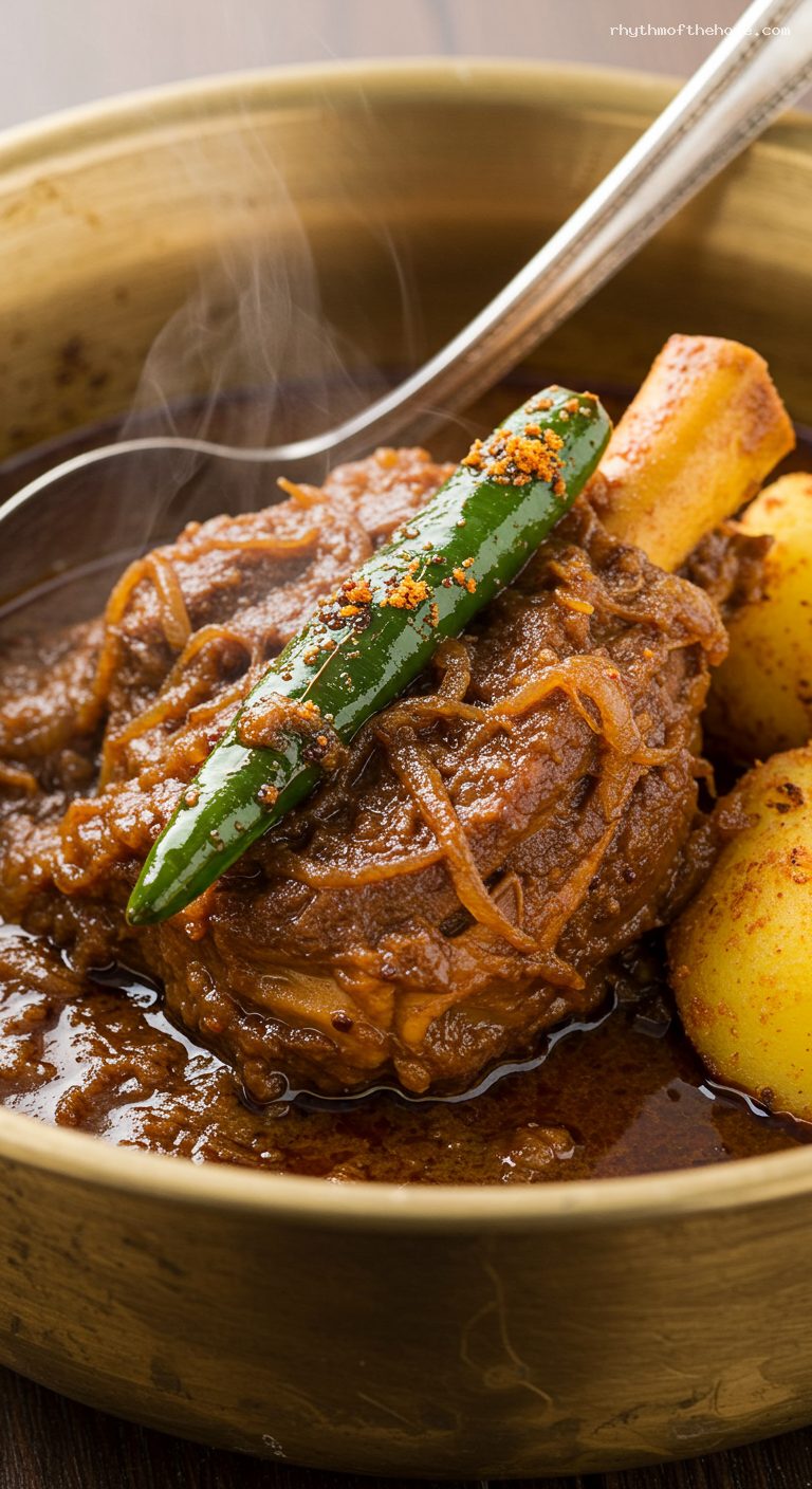 Kosha Mangsho: Bengali Slow-Braised Mutton Curry – Closeup