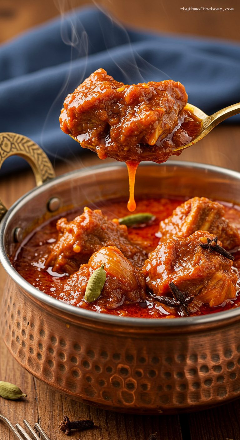 Laal Maas: Fiery Rajasthani Mutton Curry – Closeup