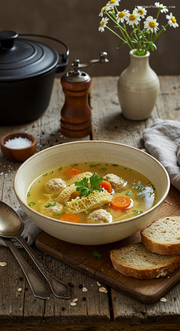 Old-School Polish Tripe Soup with Marjoram and Nutmeg