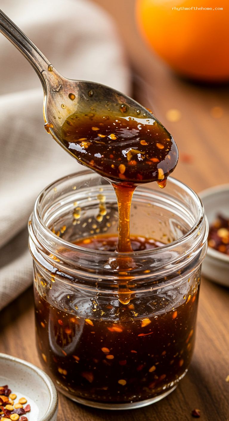 Orange-Ginger Teriyaki Glaze Sauce Recipe – Closeup