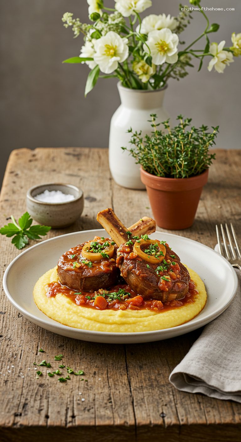 Osso Buco with Gremolata over Creamy Polenta