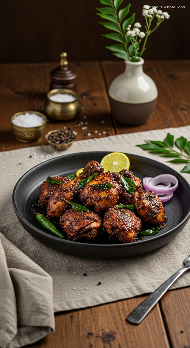 Pepper Chicken Fry (Kozhi Milagu Varuval)