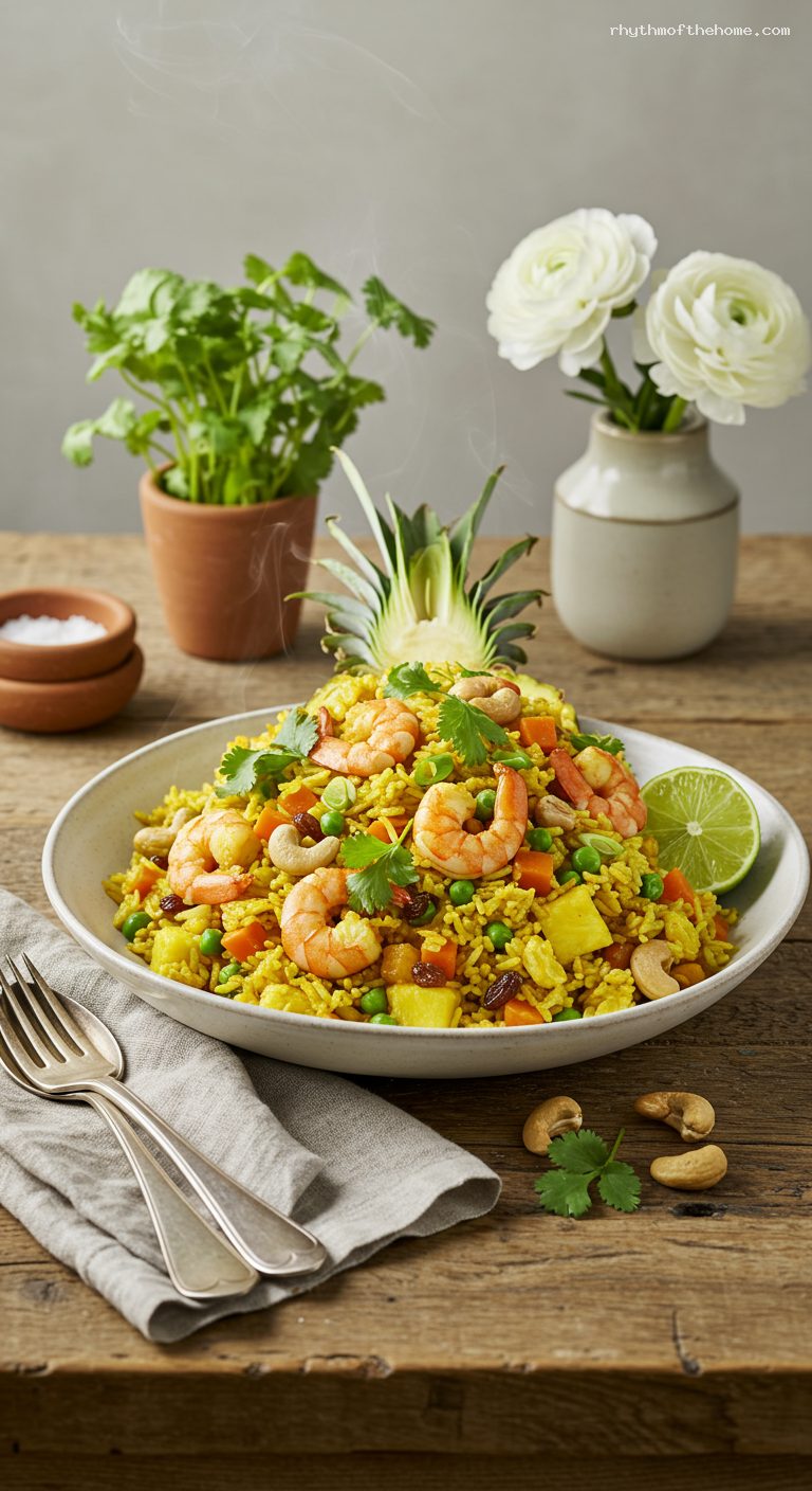 Pineapple Fried Rice with Shrimp or Chicken