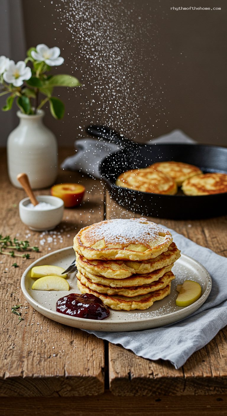 Polish Apple Racuchy: Fluffy Skillet Yeast Pancakes