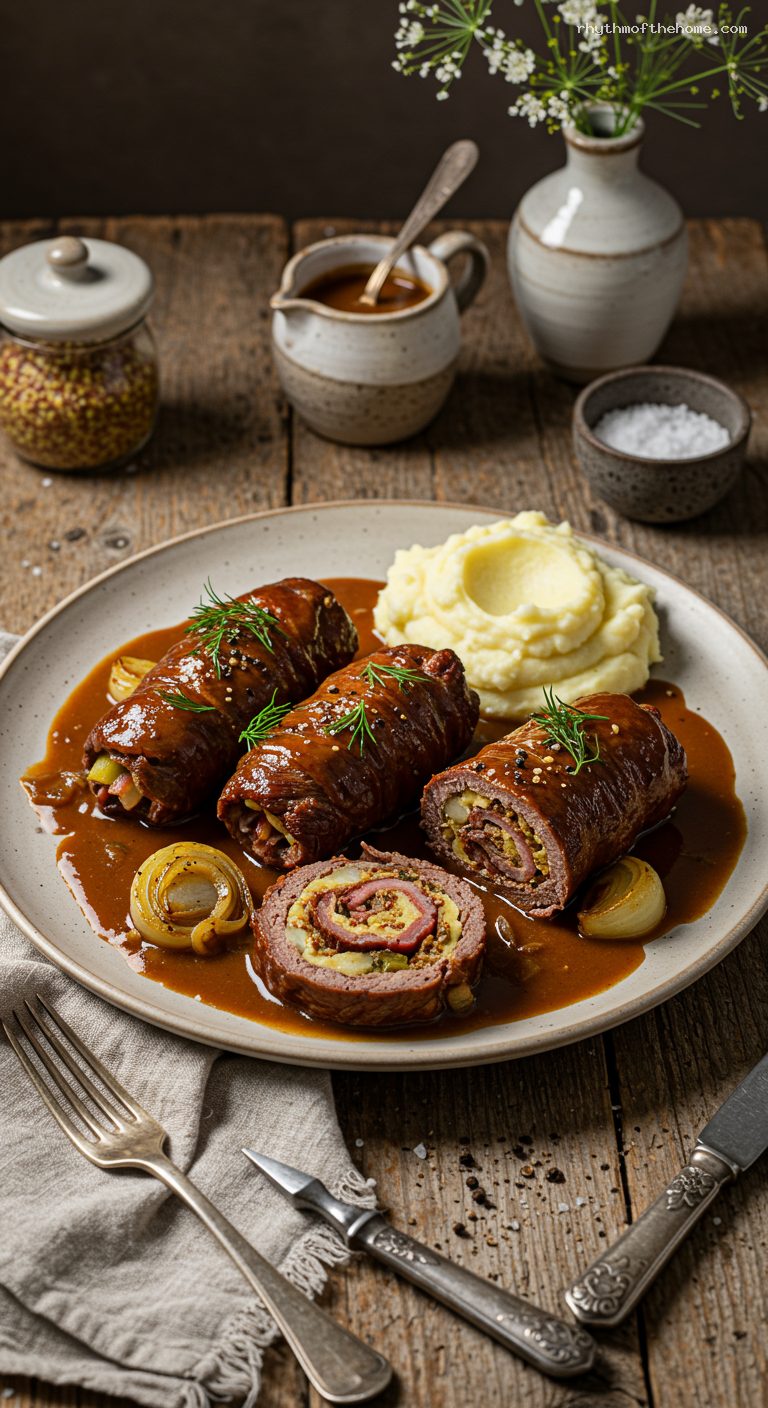 Polish Zrazy Zawijane: Beef Rolls in Gravy