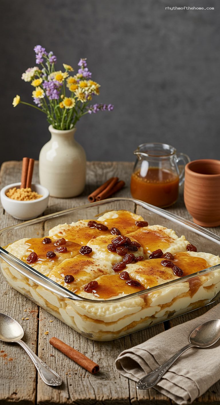 Postre de Natas with Cinnamon-Panela Syrup and Raisins