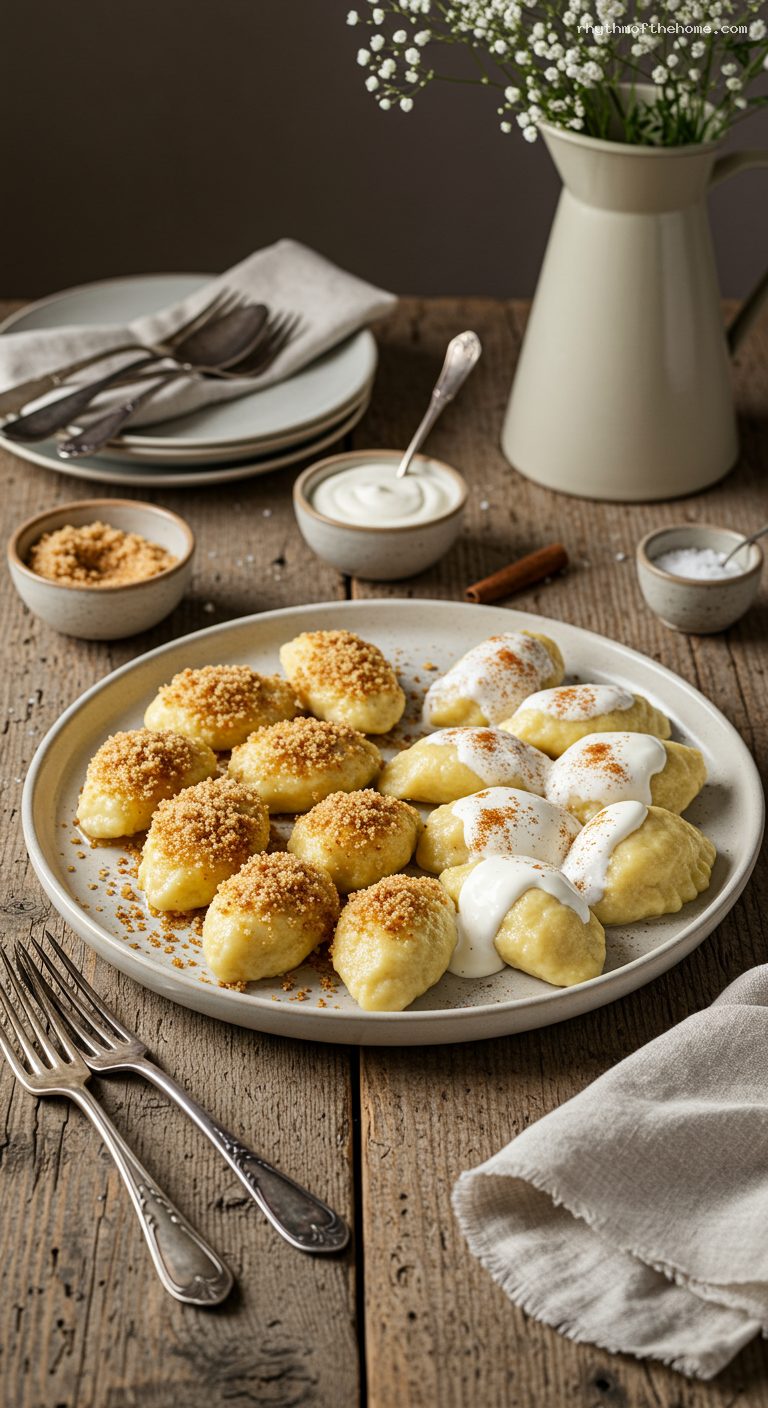 Quick Leniwe Pierogi with Browned Butter Breadcrumbs