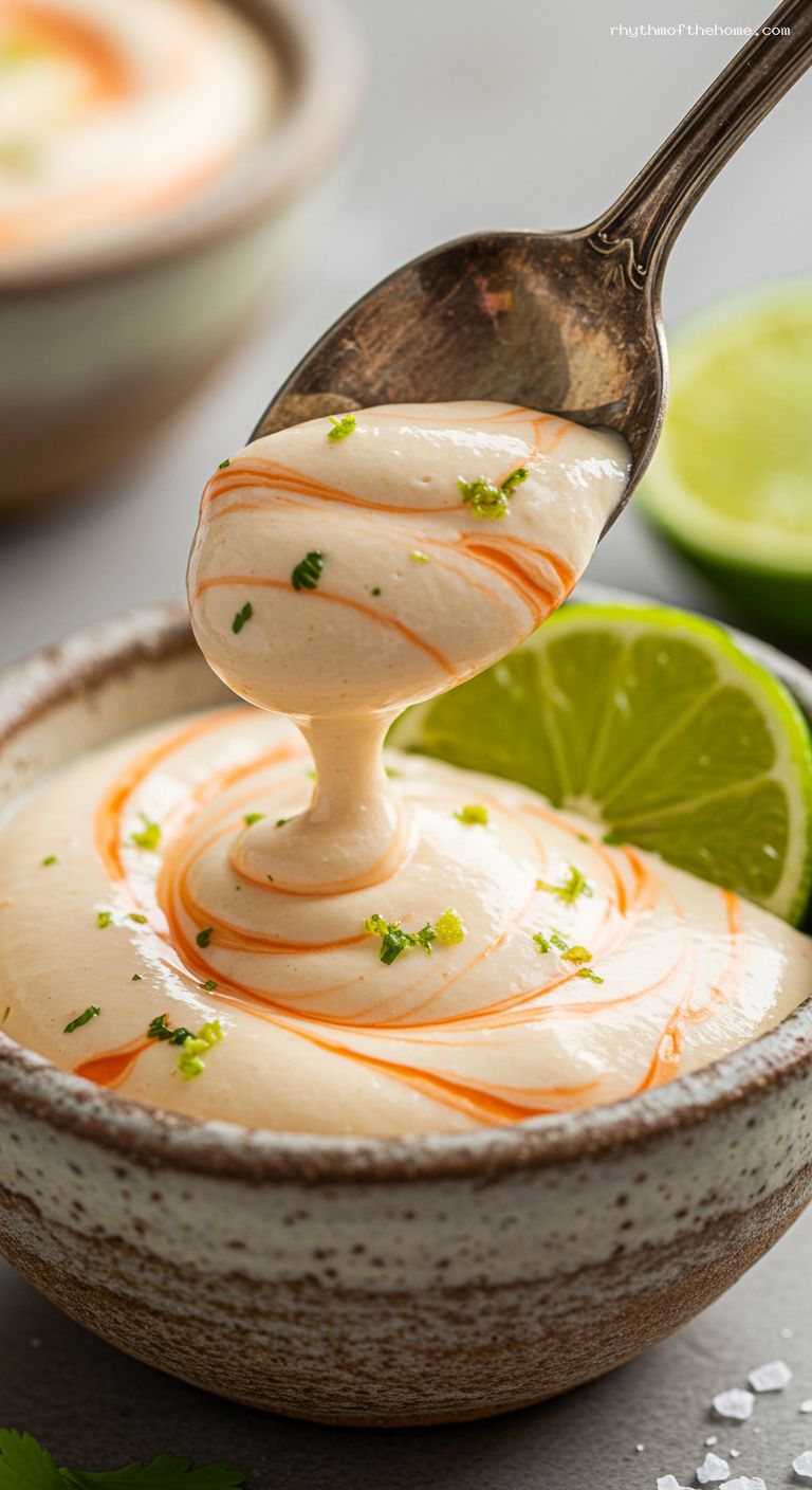 Smoky Chipotle-Honey Lime Crema – Closeup