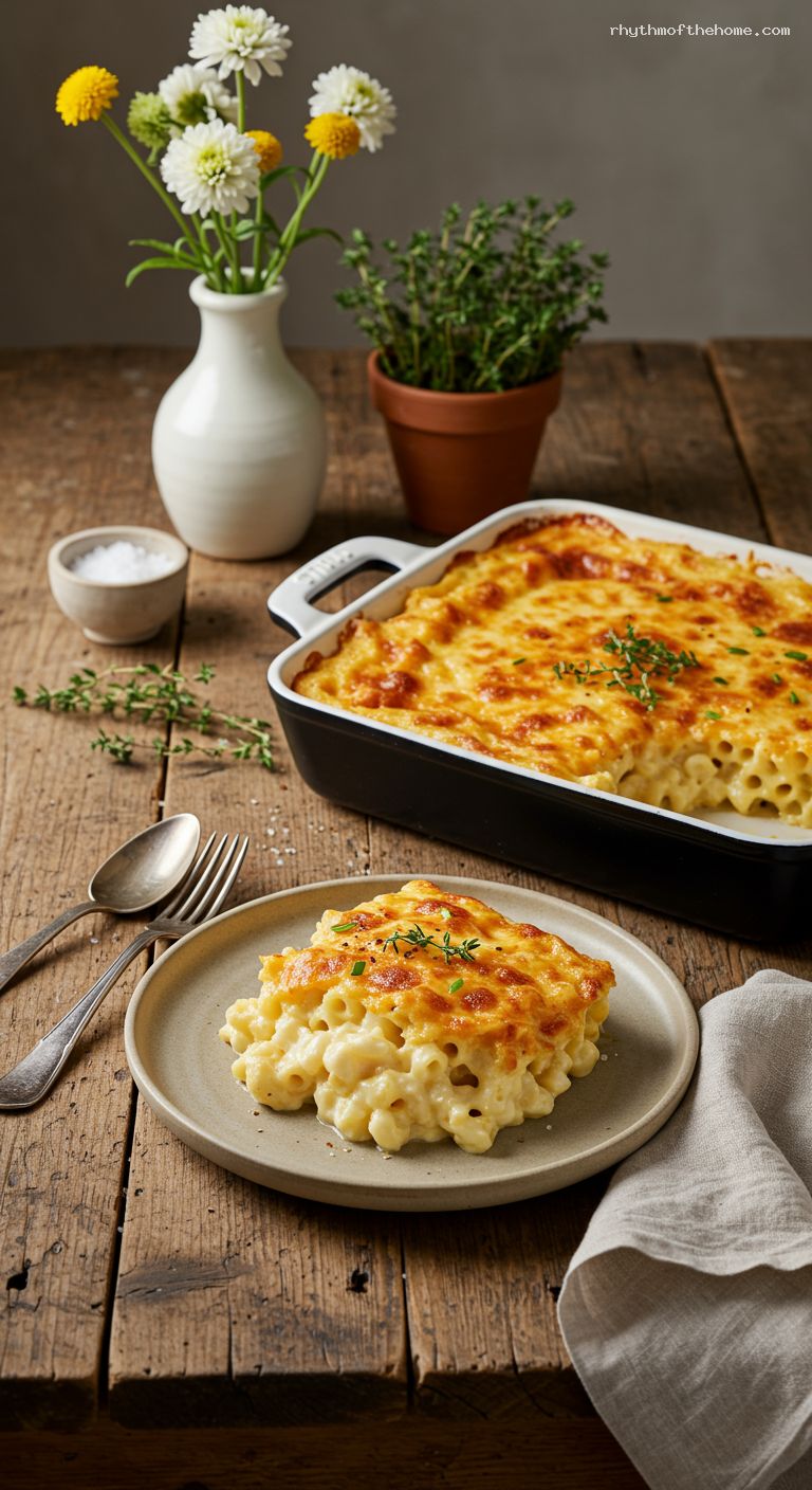 Southern Baked Mac and Cheese with Sharp Cheddar