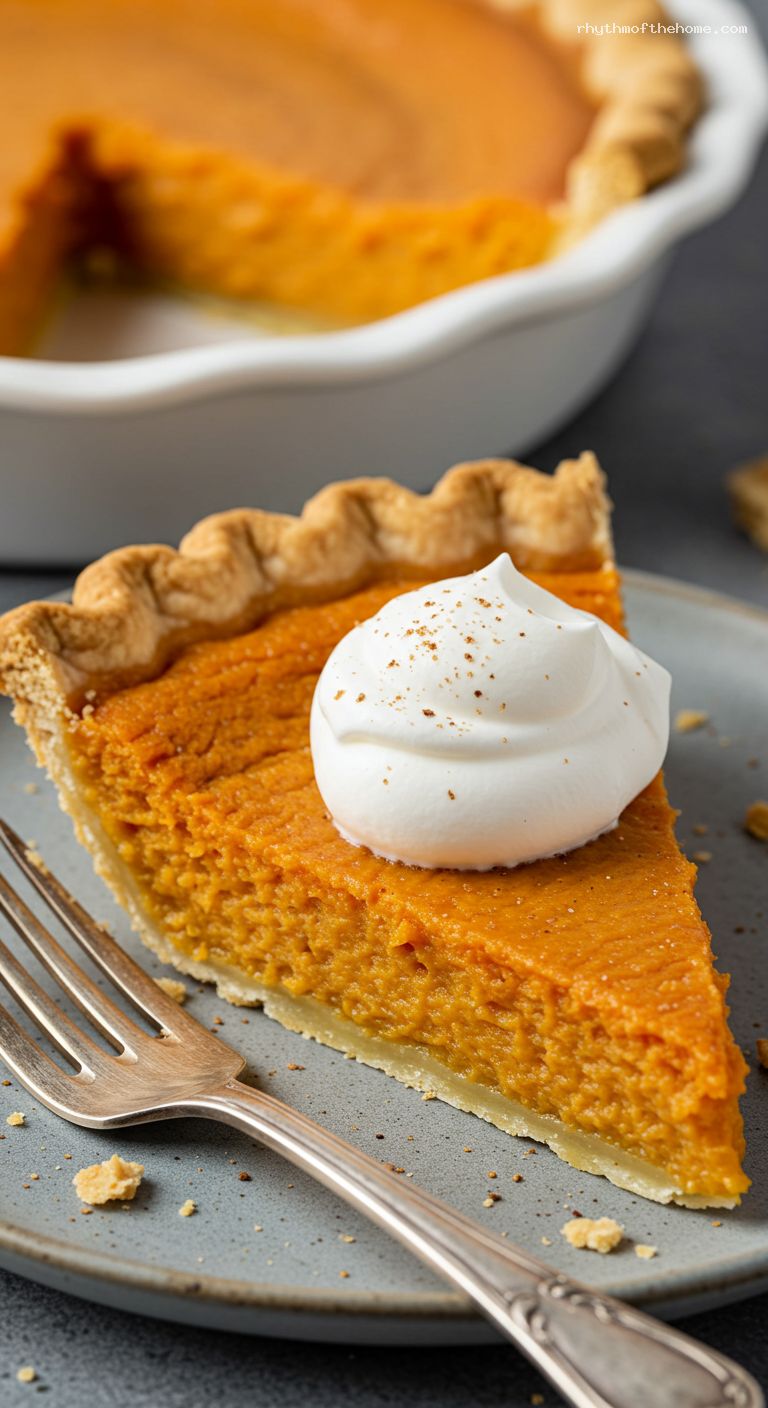 Southern Sweet Potato Pie with Silky Spiced Filling – Closeup