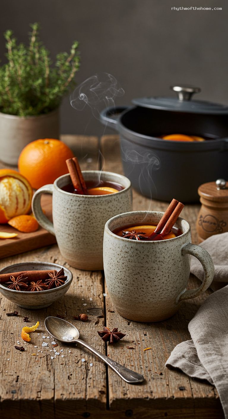 Spiced Mulled Apple Cider with Orange and Anise