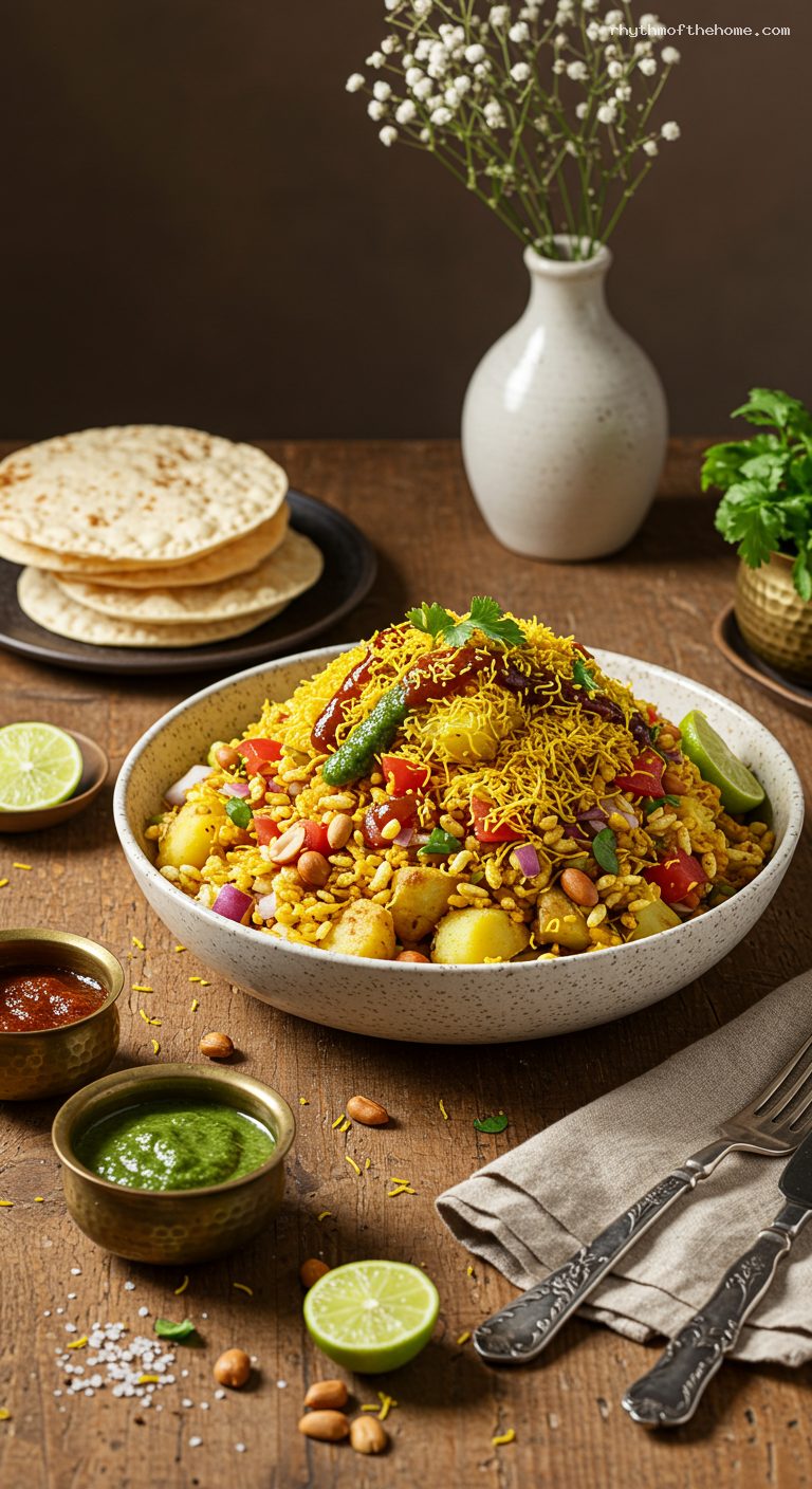 Street-Style Bhel Puri with Tamarind and Green Chutney