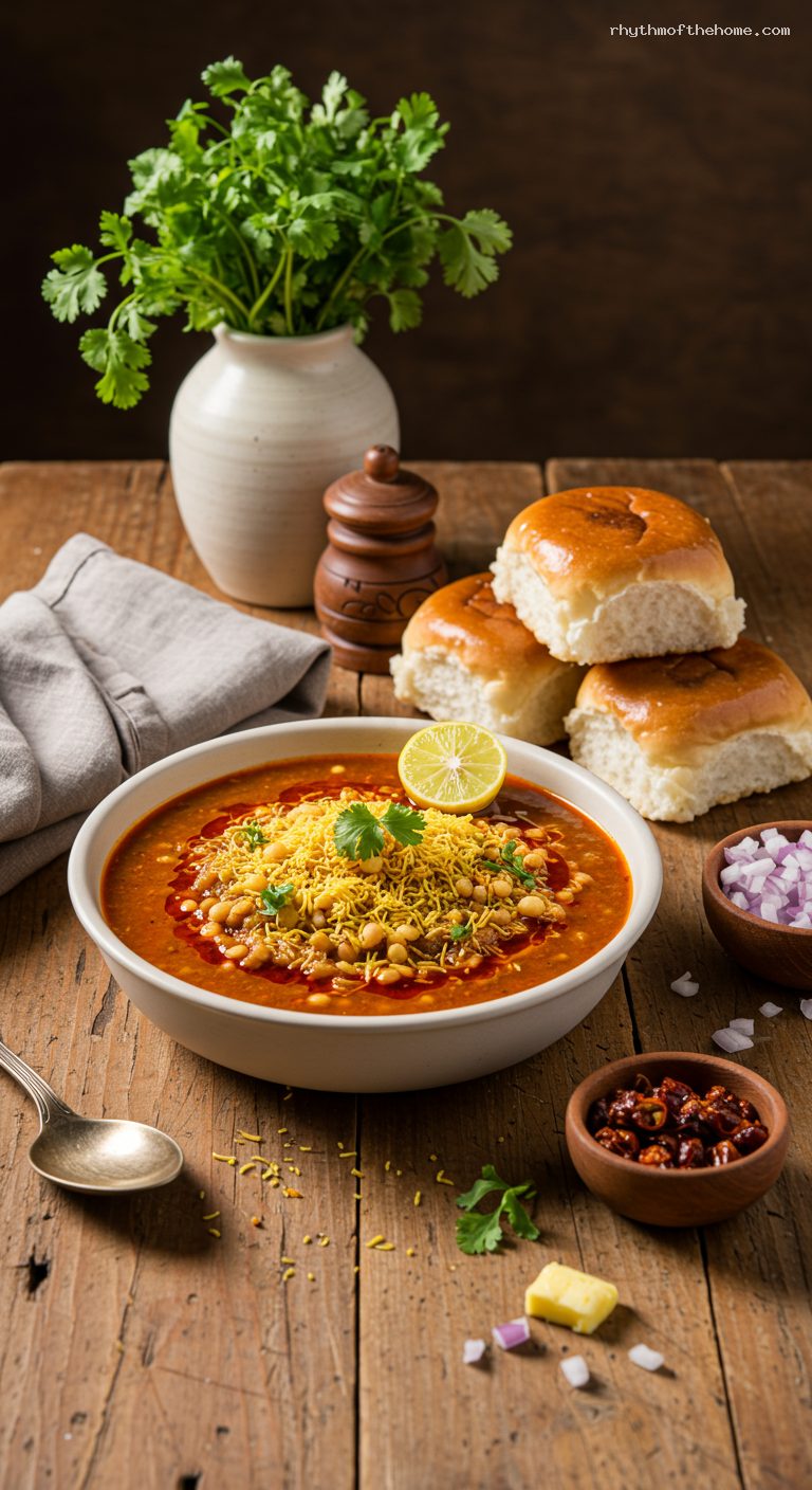Street-Style Misal Pav with Fiery Kala Masala