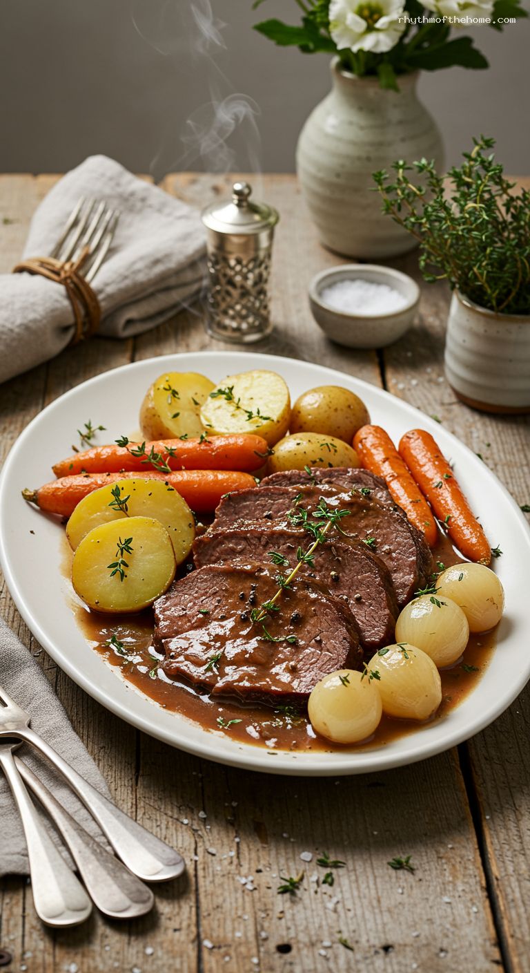 Sunday Pot Roast with Herby Beef Gravy