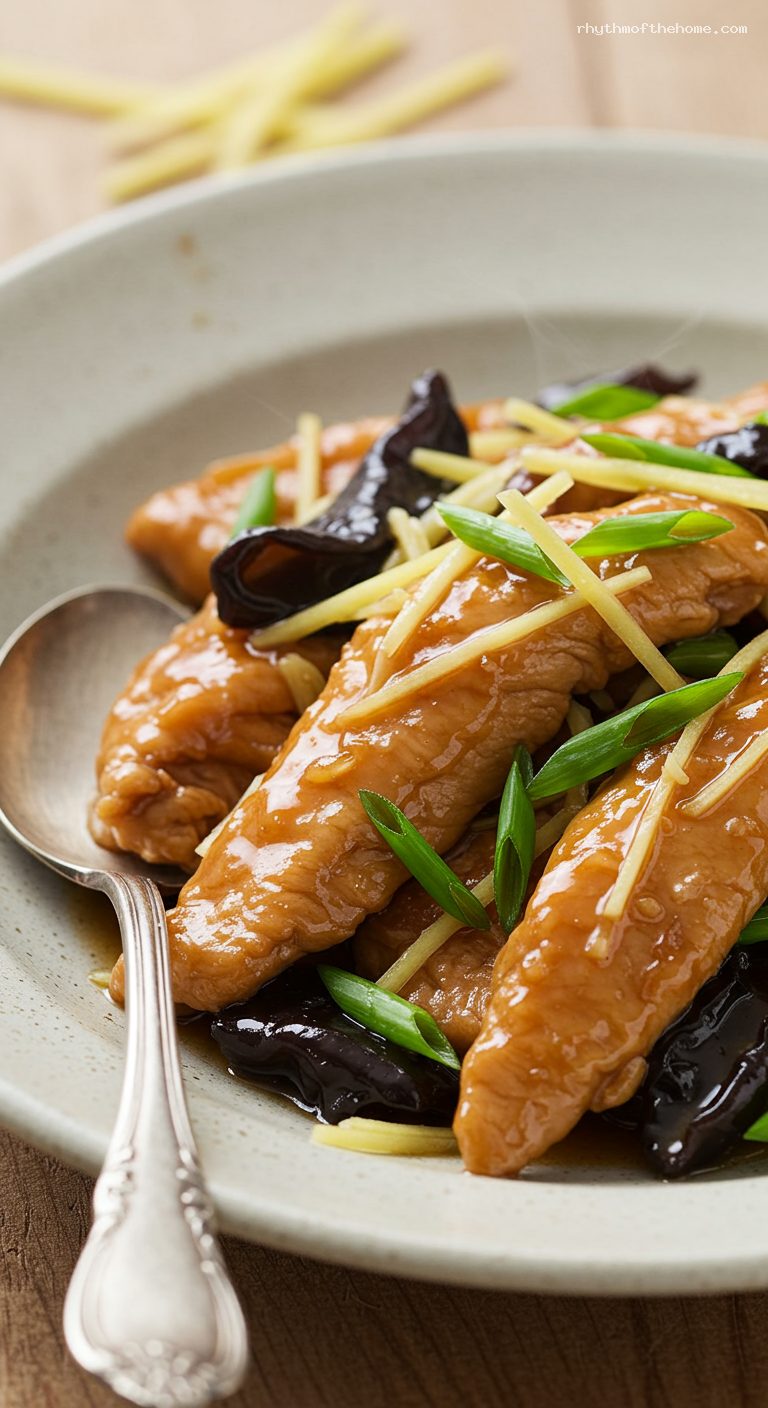 Thai Ginger Chicken Stir-Fry (Gai Pad Khing) – Closeup